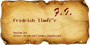 Fridrich Ilmár névjegykártya